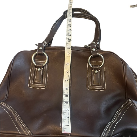 Coach 10581 Brown Leather Soho Large Satchel Carry All Bowling Bag Purse - Picture 10 of 10